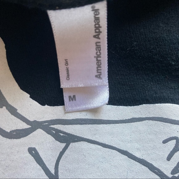 American Apparel Sled Island Black T-Shirt Tee - Picture 7 of 9